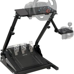 Racing Wheel Stand, Height Adjustable & Foldable Steering Wheal Stand Compatible with Logitech G25,G27,G29,G920 Gaming Cockpit