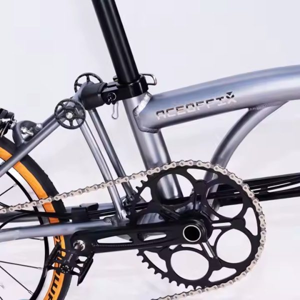 Aceoffix C5 Trifolding Bike 16'' 7.5kg Aluminium Alloy 6 Speeds Foldable Bicycle with Carbon Fibre Fork Model 349 Wheels - Image 5