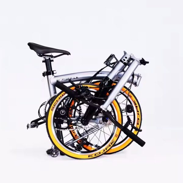 Aceoffix C5 Trifolding Bike 16'' 7.5kg Aluminium Alloy 6 Speeds Foldable Bicycle with Carbon Fibre Fork Model 349 Wheels